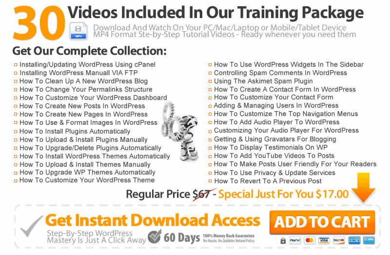 30 wordpress training videos